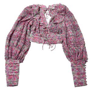 For Love & Lemons Saylor Blouse in Pink